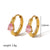 1 Pair Casual Simple Style Streetwear Twist Plating Inlay Stainless Steel Zircon 18k Gold Plated Earrings