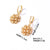 1 Pair Casual Sweet Flower Plating Inlay Copper Zircon Gold Plated Drop Earrings