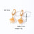 1 Pair Casual Sweet Simple Style Four Leaf Clover Plating Stainless Steel Natural Stone Drop Earrings