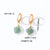 1 Pair Casual Sweet Simple Style Four Leaf Clover Plating Stainless Steel Natural Stone Drop Earrings