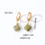 1 Pair Casual Sweet Simple Style Four Leaf Clover Plating Stainless Steel Natural Stone Drop Earrings