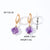 1 Pair Casual Sweet Simple Style Four Leaf Clover Plating Stainless Steel Natural Stone Drop Earrings