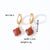 1 Pair Casual Sweet Simple Style Four Leaf Clover Plating Stainless Steel Natural Stone Drop Earrings