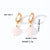 1 Pair Casual Sweet Simple Style Four Leaf Clover Plating Stainless Steel Natural Stone Drop Earrings