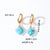 1 Pair Casual Sweet Simple Style Four Leaf Clover Plating Stainless Steel Natural Stone Drop Earrings