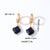 1 Pair Casual Sweet Simple Style Four Leaf Clover Plating Stainless Steel Natural Stone Drop Earrings