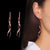 1 Pair Casual Vacation Simple Style Lines The Answer Stainless Steel Patchwork Ear Line