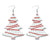 1 Pair Classic Style Christmas Tree Pu Leather Iron Ear Hook