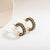 1 Pair Classic Style Circle Plating Inlay Copper Zircon Gold Plated Earrings