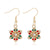 1 Pair Classic Style Geometric Santa Claus Snowflake Alloy Drop Earrings Ear Studs