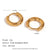 1 Pair Classic Style Round Plating Stainless Steel 18k Gold Plated Earrings