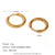 1 Pair Classic Style Round Plating Stainless Steel 18k Gold Plated Earrings