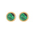 1 Pair Classic Style Round Texture Inlay 304 Stainless Steel Turquoise White Gold Plated Gold Plated Ear Studs