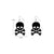 1 Pair Classic Style Skull Mesh Arylic Drop Earrings