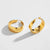 1 Pair Classic Style Solid Color Plating Stainless Steel 18k Gold Plated Hoop Earrings