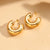 1 Pair Classic Style Streetwear Geometric Plating Titanium Steel 14k Gold Plated Earrings