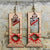 1 Pair Commute Letter Printing Wood Drop Earrings