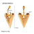 1 Pair Commute Solid Color Plating Stainless Steel 18k Gold Plated Drop Earrings