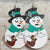 1 Pair Cute Basketball Football Snowman Pu Leather Iron Earrings