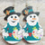 1 Pair Cute Basketball Football Snowman Pu Leather Iron Earrings