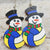 1 Pair Cute Basketball Football Snowman Pu Leather Iron Earrings