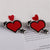 1 Pair Cute Bear Heart Shape Rose Arylic Christmas Valentine's Day Women's Drop Earrings