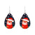 1 Pair Cute Christmas Hat Candy Snowman Wood Ear Hook