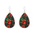 1 Pair Cute Christmas Hat Candy Snowman Wood Ear Hook