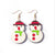 1 Pair Cute Christmas Hat Christmas Tree Santa Claus Pu Leather Earrings