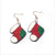 1 Pair Cute Christmas Hat Christmas Tree Santa Claus Pu Leather Earrings