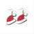 1 Pair Cute Christmas Hat Christmas Tree Santa Claus Pu Leather Earrings