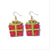 1 Pair Cute Christmas Hat Christmas Tree Santa Claus Pu Leather Earrings