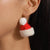 1 Pair Cute Christmas Hat Knit Zinc Alloy Drop Earrings