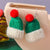 1 Pair Cute Christmas Hat Knit Zinc Alloy Drop Earrings