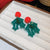 1 Pair Cute Christmas House Enamel Arylic Drop Earrings