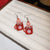 1 Pair Cute Christmas House Enamel Arylic Drop Earrings