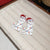 1 Pair Cute Christmas House Enamel Arylic Drop Earrings