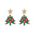 1 Pair Cute Christmas Tree Alloy Ear Studs