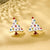 1 Pair Cute Christmas Tree Santa Claus Snowflake Inlay Alloy Rhinestones Ear Studs