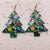 1 Pair Cute Christmas Tree Santa Claus Snowman Arylic Drop Earrings