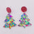 1 Pair Cute Christmas Tree Santa Claus Snowman Arylic Drop Earrings