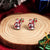 1 Pair Cute Christmas Tree Santa Claus Sock Wood Ear Studs