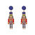 1 Pair Cute Funny Classic Style Cartoon Character Nutcracker Inlay Alloy Seed Bead Drop Earrings