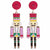 1 Pair Cute Funny Classic Style Cartoon Character Nutcracker Inlay Alloy Seed Bead Drop Earrings