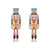 1 Pair Cute Funny Classic Style Cartoon Character Nutcracker Inlay Alloy Seed Bead Drop Earrings