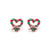 1 Pair Cute Geometric Enamel Alloy Rhinestones Ear Studs