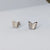 1 Pair Cute Heart Shape Plating Titanium Steel Ear Studs