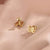 1 Pair Cute Heart Shape Plating Titanium Steel Ear Studs