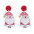 1 Pair Cute Santa Claus Christmas Socks Printing Arylic Drop Earrings