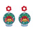 1 Pair Cute Santa Claus Christmas Socks Printing Arylic Drop Earrings